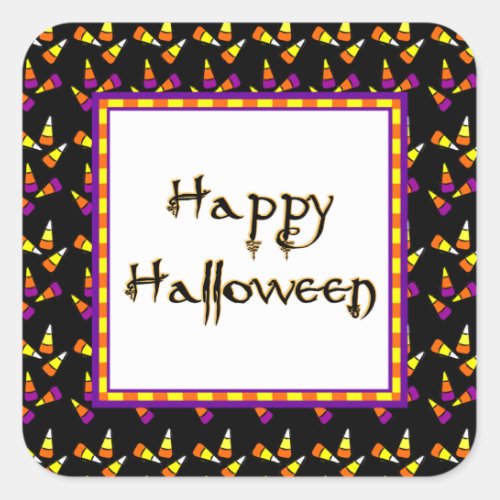 Happy Halloween Candy Corn Sticker