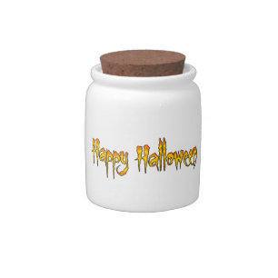 Happy Halloween Candy Jar