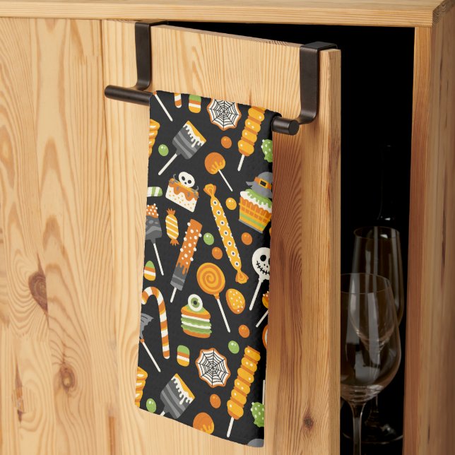 Happy Halloween Candy Kitchen Towel (Thirds Fold)
