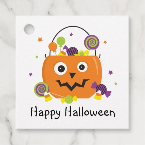 Happy Halloween Candy Pail Gift or Favor Tags