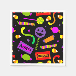 Happy Halloween Candy Pattern Napkins