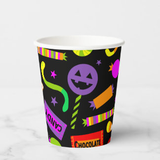 Happy Halloween Candy Pattern Paper Cups