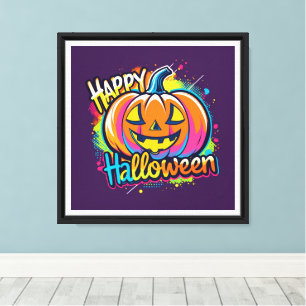 Happy Halloween Canvas Wall Art Décor Gift