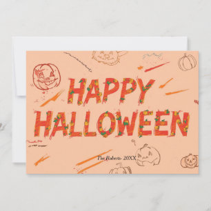 Happy Halloween card , Minimalist Modern halloween