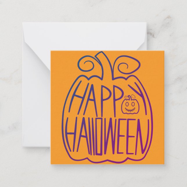 Happy halloween cards, cute, stock up! note card (Front)