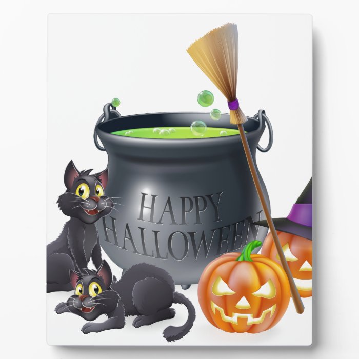 Happy Halloween Cartoon Illustration Display Plaques