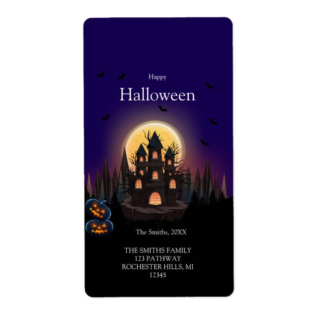 Happy Halloween Castle  Label (Front)