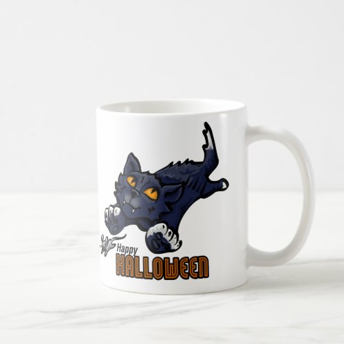 Happy Halloween Cat and Mouse Coffee Mug