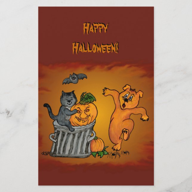 Happy Halloween! Cat Bat Dog and Spider Flyer (Front)