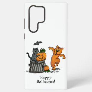 Happy Halloween! Cat Bat Dog and Spider Samsung Galaxy S22 Ultra Case