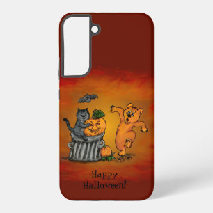 Happy Halloween! Cat Bat Dog and Spider Samsung Galaxy S22+ Case