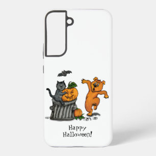 Happy Halloween! Cat Bat Dog and Spider Samsung Galaxy S22+ Case