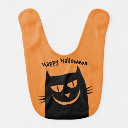 Happy Halloween Cat Bib