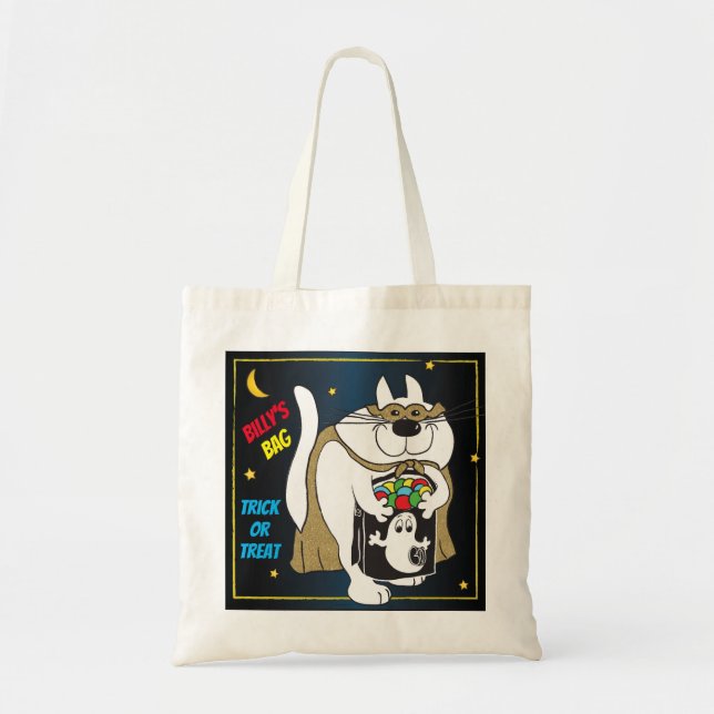 Happy Halloween Cat Budget Tote Bag (Front)