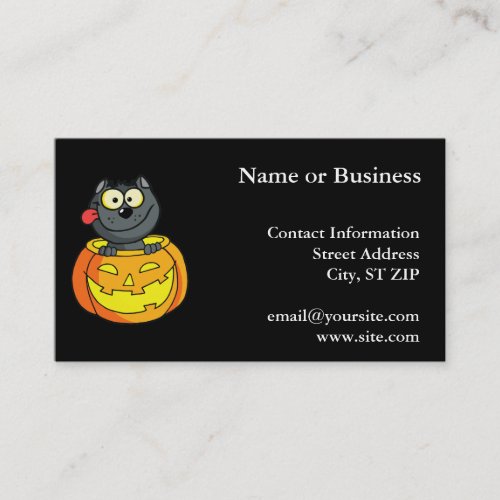 Happy Halloween Cat Business Card