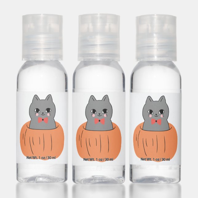 Happy Halloween | Cat in a Pumpkin Hand Sanitizer (Set)