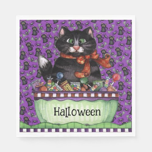 Happy Halloween Cat Napkins