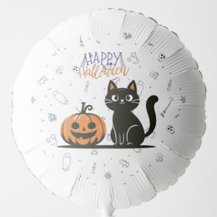 Happy Halloween cat & pumpkin Balloon
