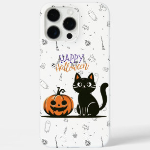 Happy Halloween cat & pumpkin iPhone 16 Pro Max Case