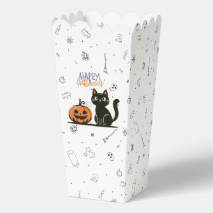 Happy Halloween cat & pumpkin Favor Boxes