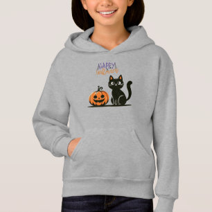 Happy Halloween cat & pumpkin Hoodie