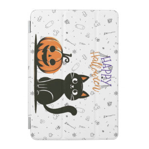 Happy Halloween cat & pumpkin iPad Mini Cover