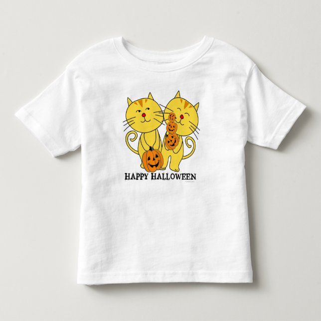 Happy Halloween Cat T-Shirt 3 (Front)