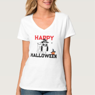 Happy Halloween Cat T-Shirt | Cute Spooky Feline T