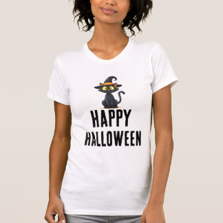 Happy Halloween Cat T-Shirt | Cute Spooky Feline T