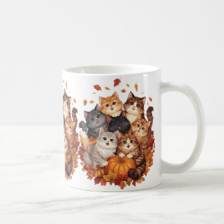 Happy Halloween Cats and Pumpkins Coffee Mug