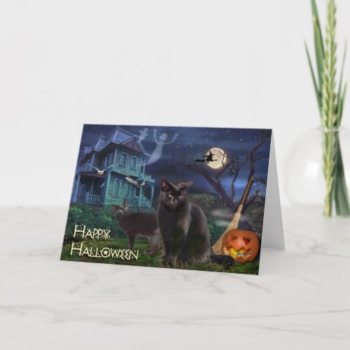 Happy Halloween Cats Card