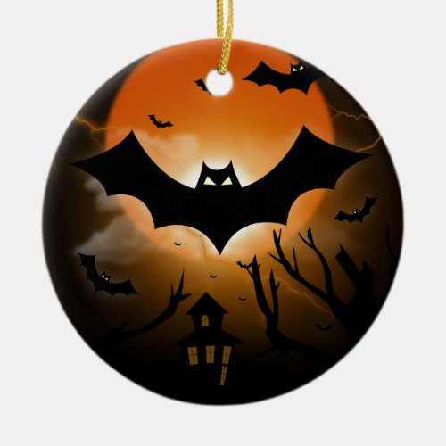 Happy Halloween Ceramic Ornament