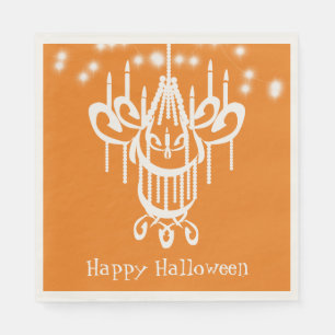 Happy Halloween Chandelier Orange Napkins