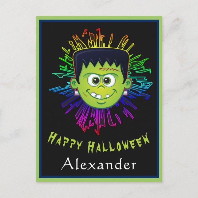 Happy Halloween Child Trick Treat Fun Personalize  Postcard (Front)