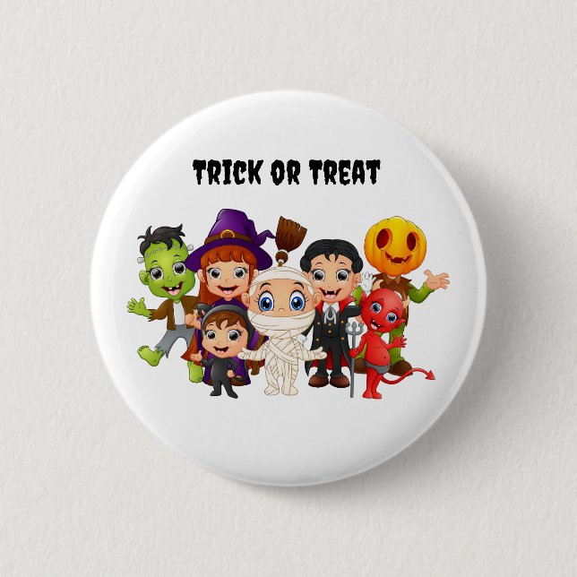 Happy Halloween Children Button (Front)