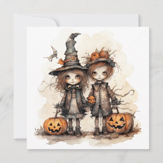 happy halloween children card (Front)