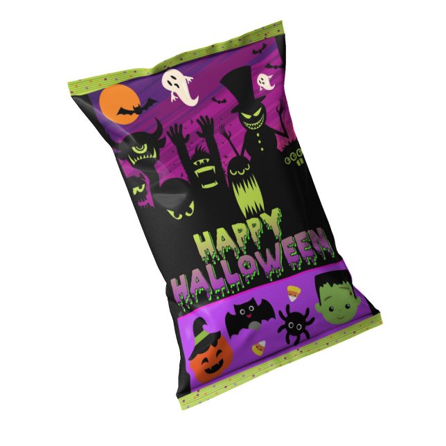 Happy Halloween Chip Bag Wrappers Party Favors Notepad (Halloween Party Favors Chip Bag Wrapper)