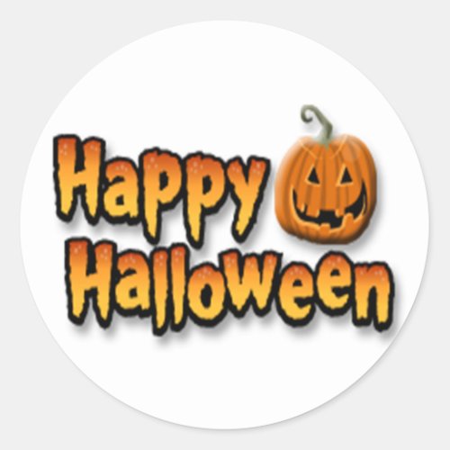 Happy Halloween Classic Round Sticker