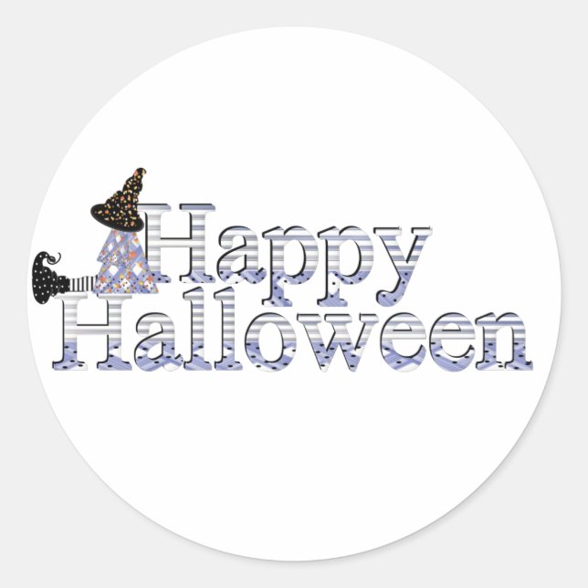 Happy Halloween Classic Round Sticker (Front)