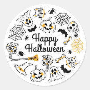 Happy Halloween Classic Round Sticker
