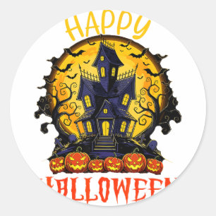 Happy halloween  classic round sticker