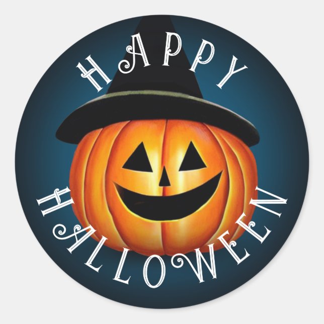 Happy Halloween Classic Round Sticker (Front)