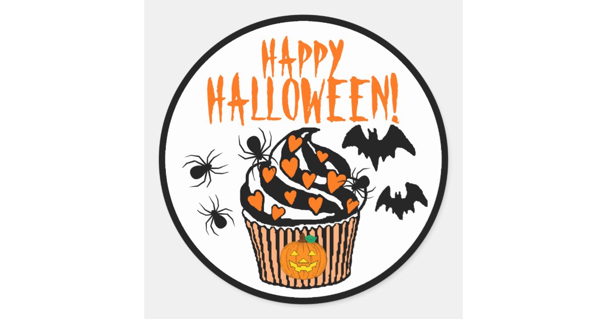 Happy Halloween Classic Round Sticker | Zazzle