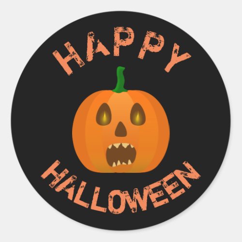 Happy Halloween Classic Round Sticker