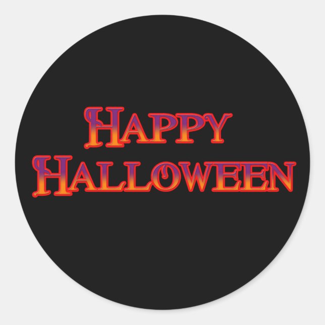 Happy Halloween Classic Round Sticker (Front)