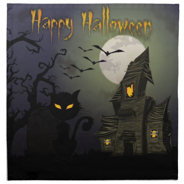 Happy Halloween Cloth Napkin (Front)