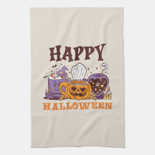 Happy Halloween Coffee Brew Kitchen Towel