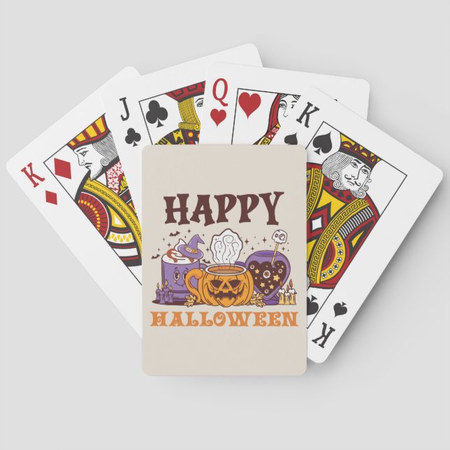 Happy Halloween Coffee Brew Poker Cards (Back)
