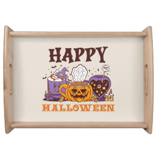 Happy Halloween Coffee Brew Serving Tray
