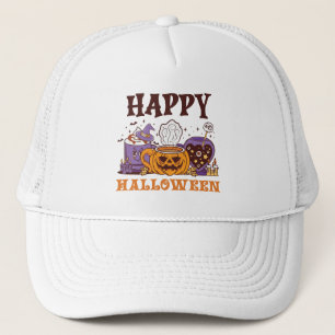 Happy Halloween Coffee Brew Trucker Hat